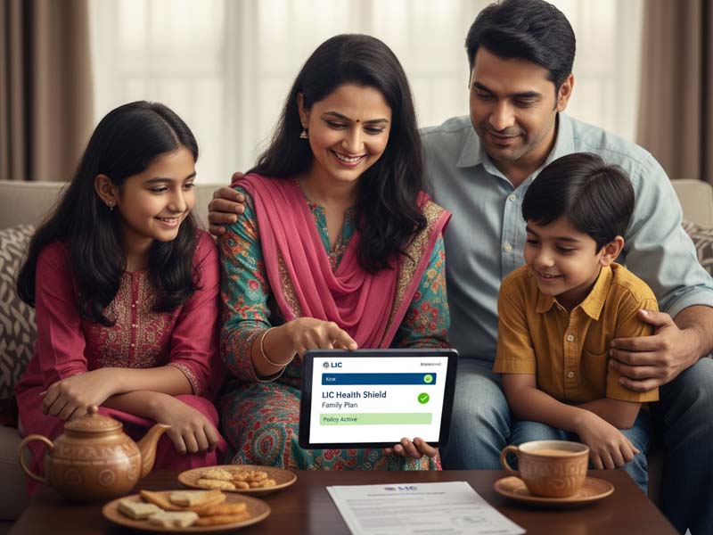 A person reviewing insurance documents or health monitor